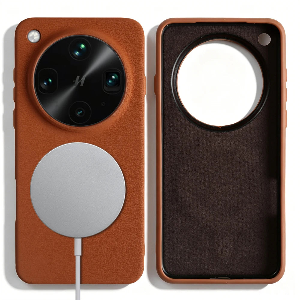 For Magsafe Magnetic Leather Phone Case For OPPO Find X9 Pro X7 X8 Ultra X6 Find X 9 8 Pro Back Cover Case X9Pro Funda Coque Bag